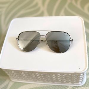 Desi x Quay Silver Mirrored High Key Sunglasses